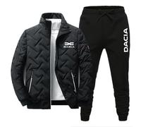 Ovlize Tuta Uomo Da.ci-a, Elegante Completo Tracksuit, Completa Felpa Con Cappuccio, sport(Black,L)