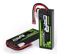 Ovonic 2S LiPo Batteria 5200mAh 50C 7.4V Custodia rigida con spina Deans per auto RC 1/10 e 1/8 RC Monster Truck (2 confezioni)