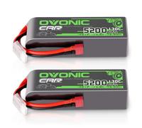 OVONIC 4s Lipo Battery 14.8V 5200mAh 130C with Deans T Plug for RC Car Truck Truggy Quadcopter Helicopter Truck Boat Plane (2P