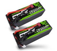 OVONIC - Batteria ai polimeri di litio 3S 11.1V 5200mAh 50C con connettore Deans, custodia rigida per FPV RC Aereo Auto Evader BX Quadcopter Elicottero Camion Barca (2 pezzi)