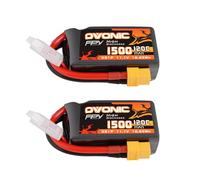 OVONIC Batteria Lipo 3s 1500mAh 120C 11.1V con Spina XT60 per FPV RC Aereo Auto RC Quadcopter Elicotteri Camion Barca Hobby (2 pcs）