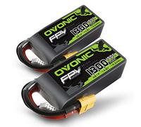 OVONIC Batteria Lipo 4s 14.8V 1300mAh 100C con connettore XT60 per FPV Racing RC Quadcopter Elicottero Aereo Multi-Motore Hobby Parti fai da te (2 confezioni)