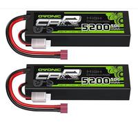 OVONIC Lipo 2S Batteria 7,4V 50C 5200mAh con Connettore T Deans Style per Auto RC, Camion RC (2PCS)