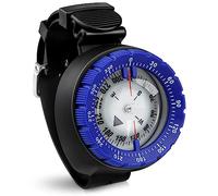 OVOVFANY Bussola subacquea professionale impermeabile 5ATM con cinturino in TPU per sport all'aria aperta, immersioni, vela, escursionismo, sopravvivenza di emergenza (blu)