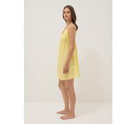 OVS, Camicia Da Notte Gialla In Puro Cotone Con Spalline Sottili, Donna, Giallo, Taglia: S
