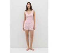 OVS, Completo Pigiama Canotta E Shorts Da Donna In Puro Cotone Rosa, Rosa, Taglia: M