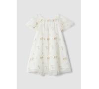 OVS KIDS, Abito Bianco Con Ricami Floreali Per Bambina Regular Fit, Bianco, Taglia: 9-10