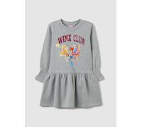 OVS KIDS, Abito Da Bambina In Misto Cotone Grigio Con Stampa Winx, Grigio, Taglia: 9-10