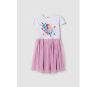 OVS KIDS, Abito Mini Rosa E Bianco In Cotone Elasticizzato Con Tulle Per Bambina Regular Fit, Rosa, Taglia: 9-10