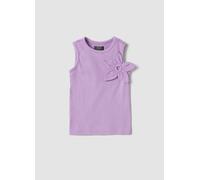 OVS KIDS, Canotta Viola In Cotone Elasticizzato Con Fiore Applicato Per Bambina Fitted, Viola, Taglia: 7-8