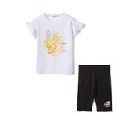 OVS KIDS Completo bianco e nero in cotone elasticizzato con t-shirt e leggings