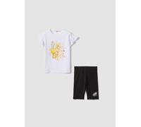 OVS KIDS Completo bianco e nero in cotone elasticizzato con t-shirt e leggings