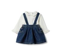 OVS KIDS Completo blu e bianco in misto cotone e viscosa con colletto classico per neonata
