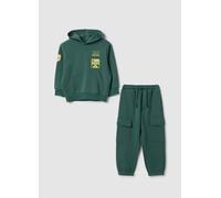 OVS KIDS, Completo Jogging Da Bambino In Misto Cotone Verde Regular Fit, Verde, Taglia: 7-8