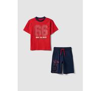 OVS KIDS, Completo Rosso E Blu In Puro Cotone Per Bambino Over Fit, Multicolor, Taglia: 4-5