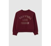 OVS KIDS, Felpa Da Bambina In Puro Cotone Rossa Regular Fit, Rosso, Taglia: 6-7