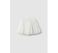 OVS KIDS, Gonna Bianca Da Bambina In Mesh Con Texture A Pois, Bianco, Taglia: 6-7