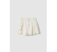 OVS KIDS, Gonna In Puro Cotone Bianca Regular Fit Con Tasche Per Bambina, Bianco, Taglia: 7-8