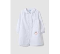 OVS KIDS, Grembiule Personalizzabile Bianco Per L'asilo Con Ricamo Animaletti, Bambina, Bianco, Taglia: 2-3