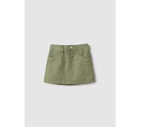 OVS KIDS, Minigonna In Puro Cotone Verde Da Bambina Regular Fit Con Decori, Verde, Taglia: 7-8