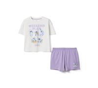 OVS Kids Pigiama Corto in Puro Cotone Multicolor da Ragazza con Stitch