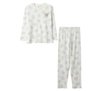 OVS Kids Pigiama in Puro Cotone Bianco da Ragazza Regular Fit con Orsetti