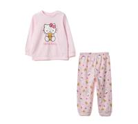 OVS Kids Pigiama in Puro Cotone Rosa da neonata Regular Fit con Stampa Hello Kitty