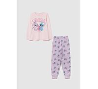 OVS KIDS, Pigiama Lungo Stampa Stitch "ohana Means Family", Bambina, Multicolor, Taglia: 4-5
