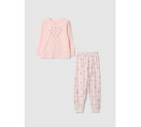 OVS KIDS, Pigiama Rosa In Cotone Organico, Bambina, Beige, Taglia: 9-10