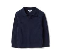 OVS Kids Polo a Maniche Lunghe in Puro Cotone Blu da Bimbo Regular Fit a Coste