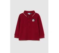 OVS KIDS, Polo Da Bambino In Puro Cotone Rosso Regular Fit Con Mickey Mouse, Rosso, Taglia: 18-24