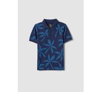 OVS KIDS, Polo In Puro Cotone Blu Da Bambino Regular Fit Con Design Floreale, Blu, Taglia: 8-9