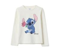 OVS Kids T-Shirt Bianca a Maniche Lunghe da Bambina in Misto Cotone Regular Fit