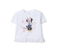OVS Kids T-Shirt in Cotone Elasticizzato Bianca da Bambina con Minnie