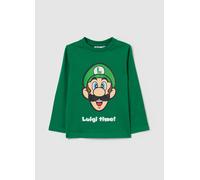 OVS KIDS, T-shirt Maniche Lunghe Stampa Luigi Super Mario™, Bambino, Verde, Taglia: 6-7