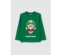 OVS KIDS, T-shirt Maniche Lunghe Stampa Luigi Super Mario™, Bambino, Verde, Taglia: 9-10