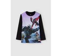 OVS KIDS, T-shirt Maniche Lunghe Stampa Spider-man, Bambino, Nero, Taglia: 3-4