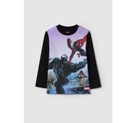 OVS KIDS, T-shirt Maniche Lunghe Stampa Spider-man, Bambino, Nero, Taglia: 4-5