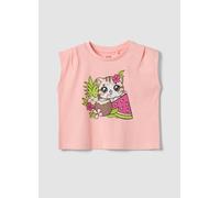 OVS KIDS, Tank Top Bianco In Puro Cotone Con Stampa, Bambina, Rosa, Taglia: 6-7