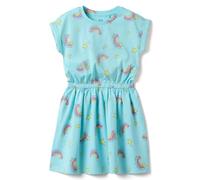 OVS Kids Vestito in Puro Cotone Azzurro da Bambina Regular Fit con arcobaleni