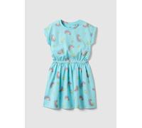 OVS KIDS, Vestito In Puro Cotone Azzurro Da Bambina Regular Fit Con Arcobaleni, Azzurro, Taglia: 6-7