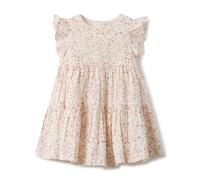 OVS Kids Vestito in Puro Cotone Multicolor da Bimba Regular Fit con Fiori