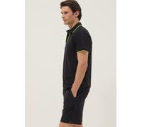 OVS, Polo Blu In Cotone Elasticizzato Con Profili A Contrasto, Uomo, Nero, Taglia: XXL