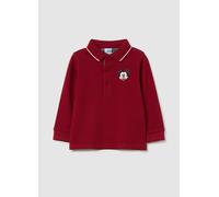 OVS, Polo Da Bambino In Puro Cotone Rosso Regular Fit Con Mickey Mouse, Rosso, Taglia: 24-30