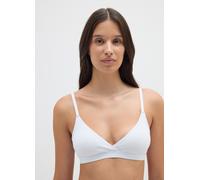 OVS , Reggiseno Sportivo In Cotone Bianco Elasticizzato, Donna, Bianco, Taglia: 3B