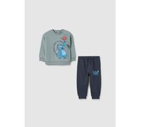 OVS, Set Felpa E Pantaloni Da Bambino In Puro Cotone Azzurro Regular Fit Con Stampa Stitch, Azzurro, Taglia: 30-36