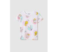 OVS, T-shirt Bianca Con Stampa Titti E Lola Bunny, Bambina, Bianco, Taglia: 4-5
