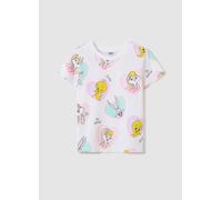 OVS, T-shirt Bianca Con Stampa Titti E Lola Bunny, Bambina, Bianco, Taglia: 6-7