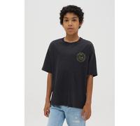 OVS, T-shirt Da Ragazzo In Puro Cotone Nero Over Fit Con Stampa Grafica, Bambino, Nero, Taglia: 11-12