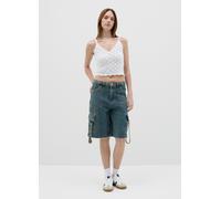 OVS, Top Corto Da Donna In Puro Cotone Bianco Regular Fit Con Maglia Traforata, Bianco, Taglia: S